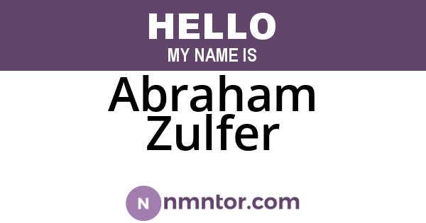 Abraham Zulfer