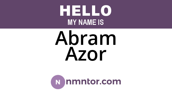 Abram Azor