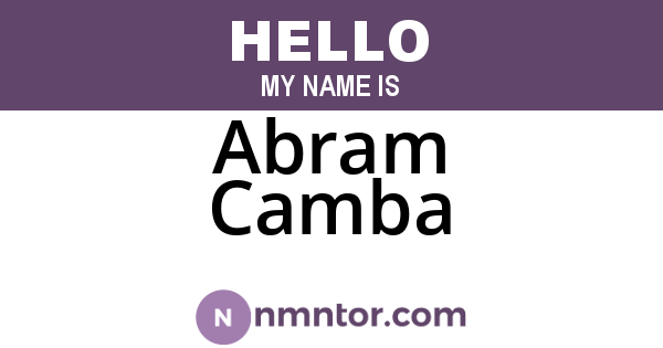 Abram Camba