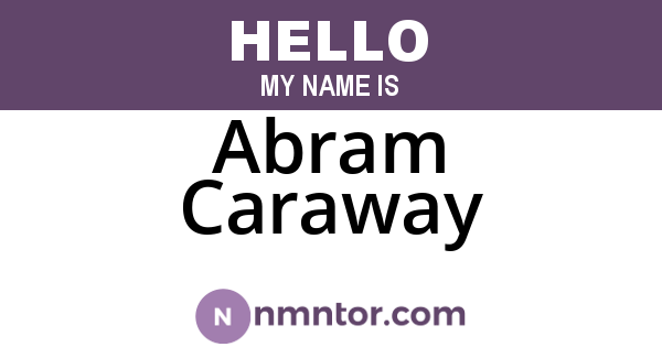 Abram Caraway