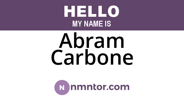 Abram Carbone
