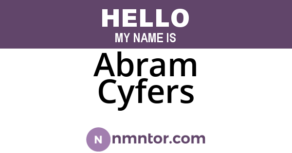 Abram Cyfers