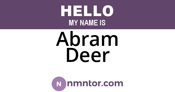 Abram Deer