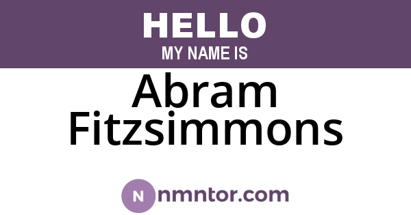Abram Fitzsimmons