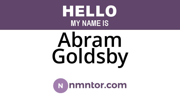 Abram Goldsby
