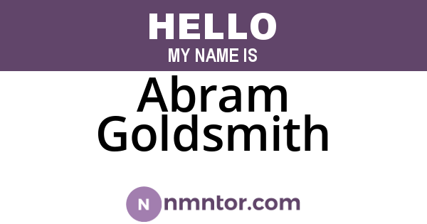 Abram Goldsmith