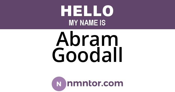Abram Goodall