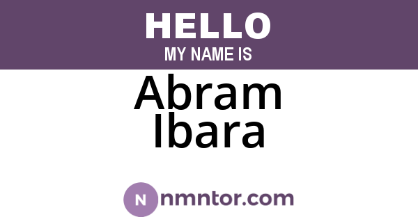 Abram Ibara