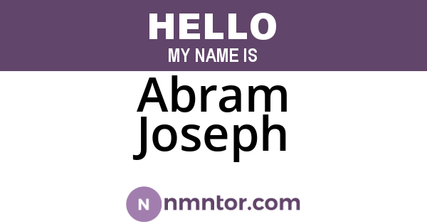 Abram Joseph