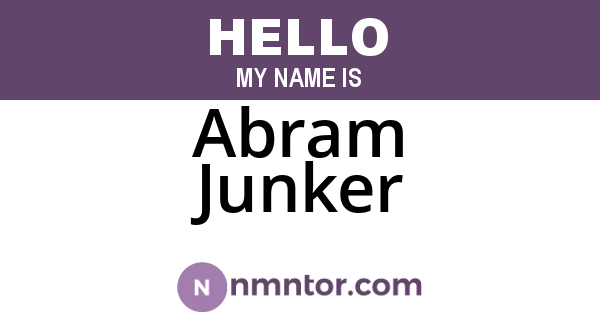 Abram Junker