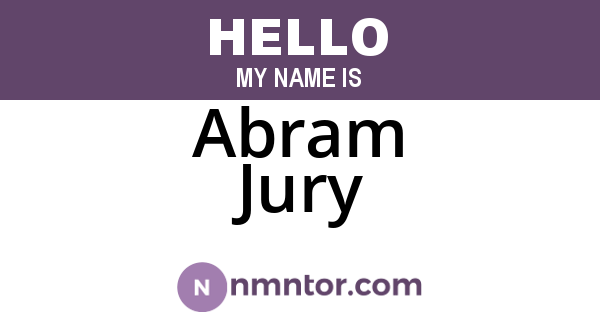 Abram Jury