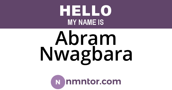Abram Nwagbara