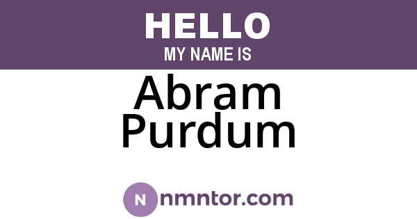 Abram Purdum
