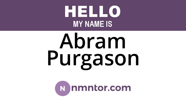 Abram Purgason