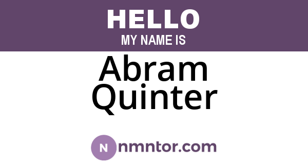 Abram Quinter