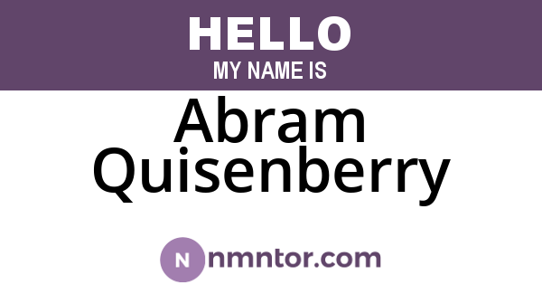 Abram Quisenberry