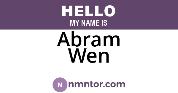 Abram Wen