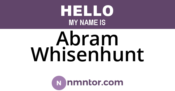Abram Whisenhunt