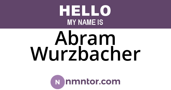 Abram Wurzbacher