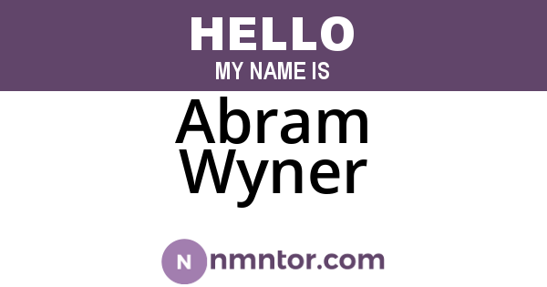 Abram Wyner