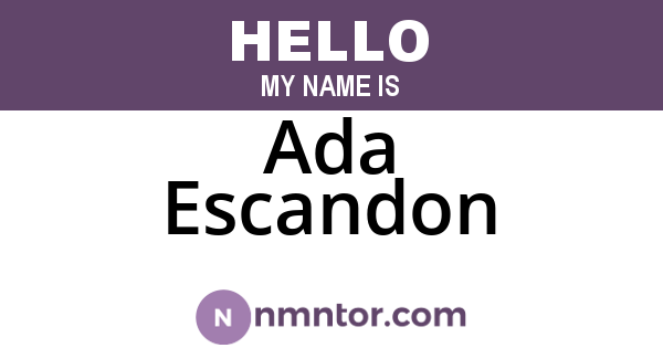 Ada Escandon