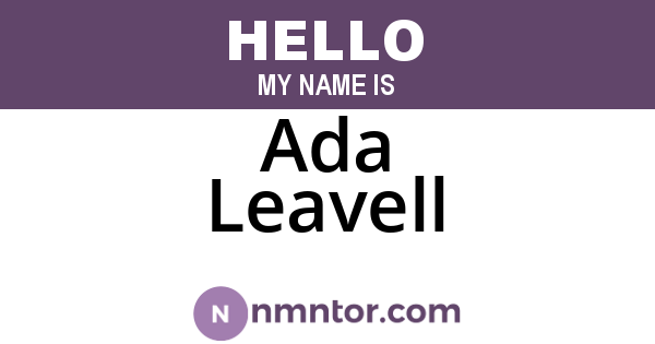 Ada Leavell