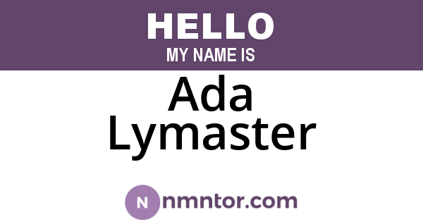 Ada Lymaster
