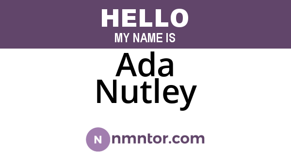 Ada Nutley