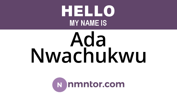 Ada Nwachukwu