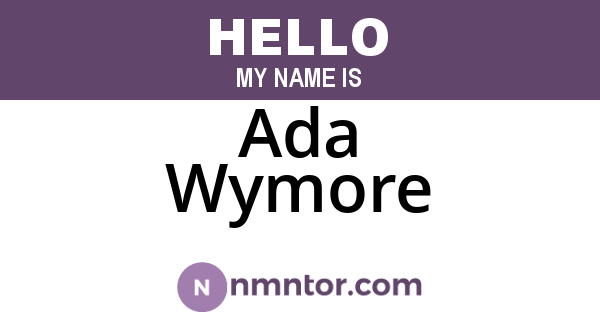 Ada Wymore