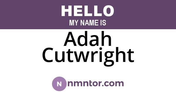 Adah Cutwright