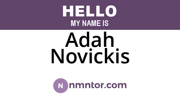 Adah Novickis
