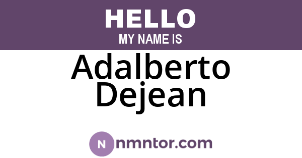 Adalberto Dejean