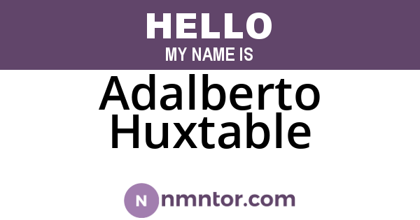 Adalberto Huxtable