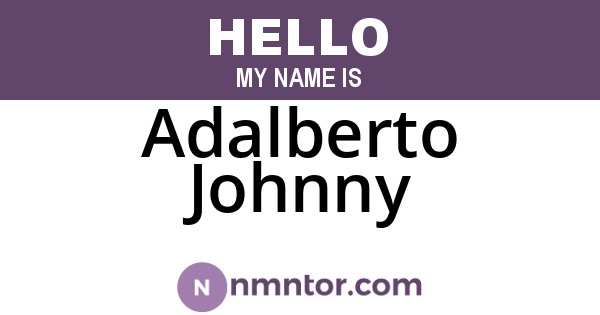 Adalberto Johnny