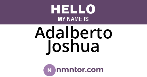 Adalberto Joshua