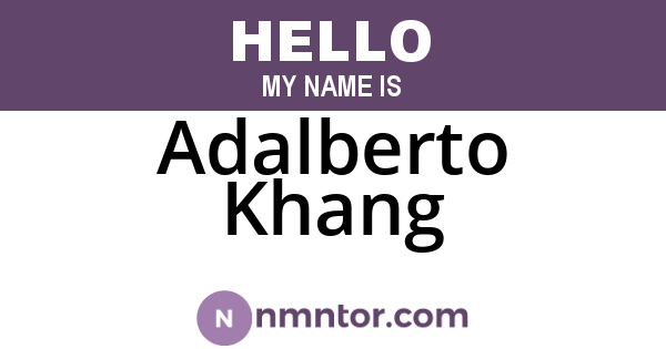 Adalberto Khang