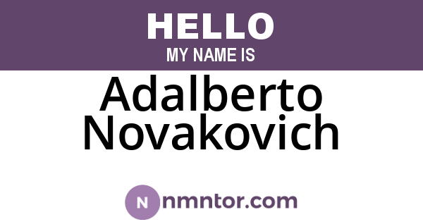 Adalberto Novakovich