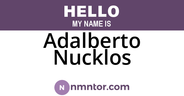 Adalberto Nucklos