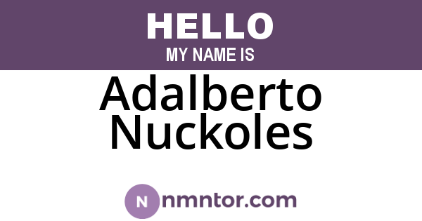 Adalberto Nuckoles
