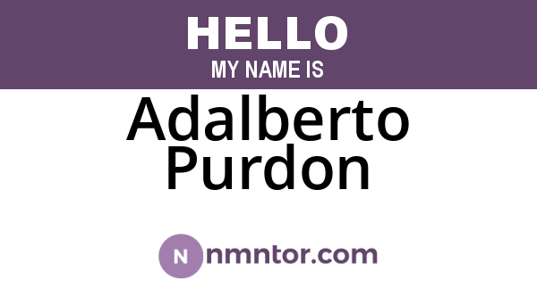 Adalberto Purdon
