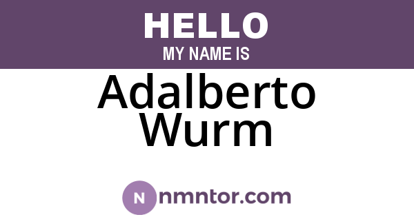Adalberto Wurm