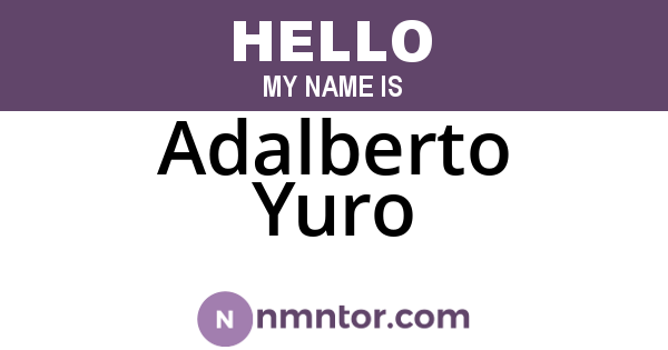 Adalberto Yuro