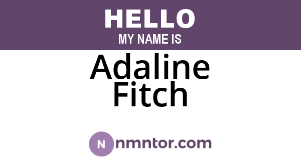 Adaline Fitch