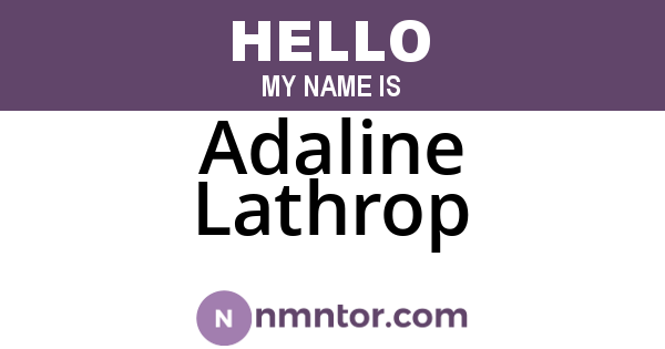 Adaline Lathrop