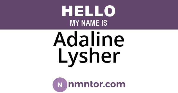 Adaline Lysher