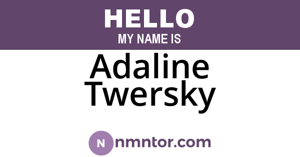 Adaline Twersky