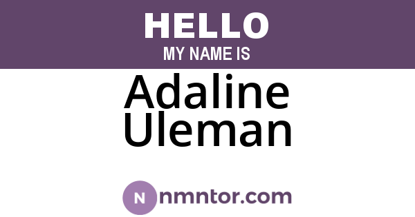 Adaline Uleman