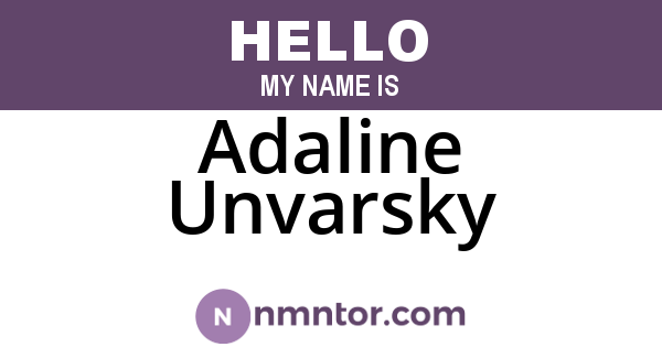 Adaline Unvarsky