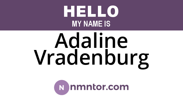 Adaline Vradenburg